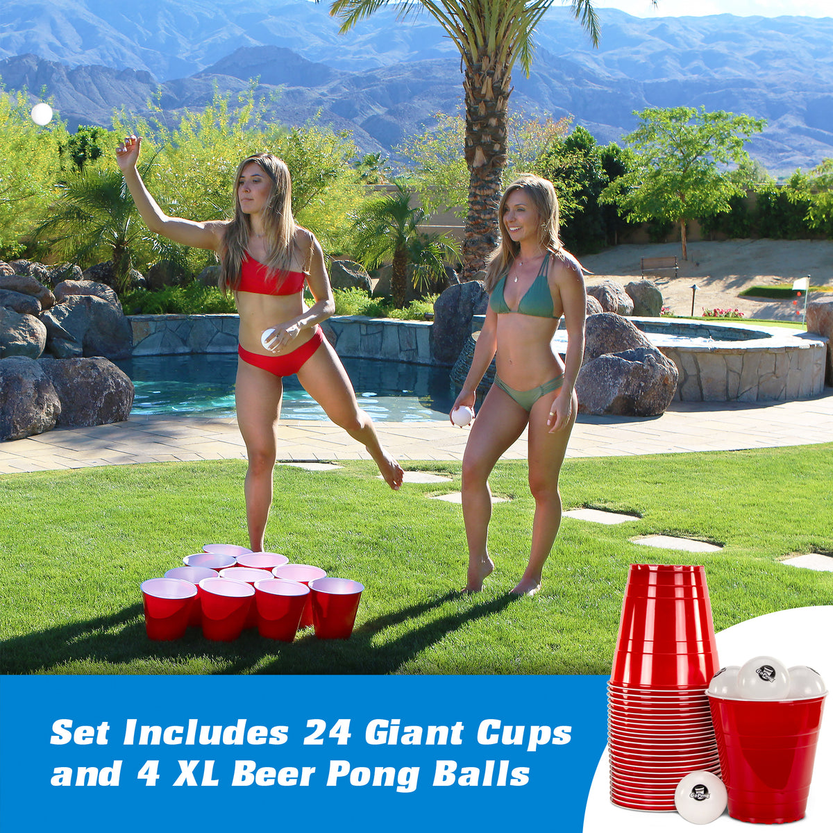 Gobig 110oz Giant Red Party Cups 24 Pack Gopong