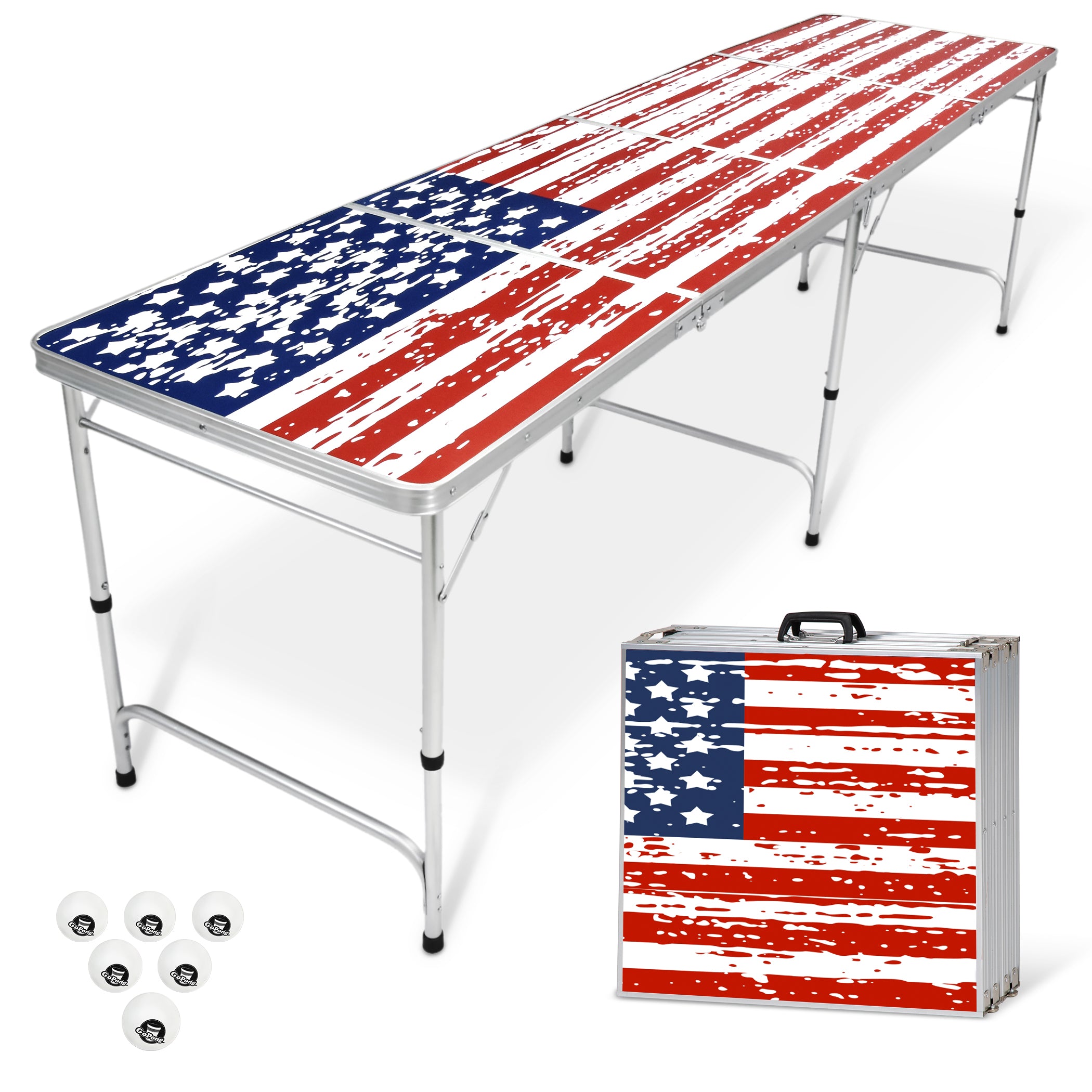 GoPong 8 Foot Portable Beer Pong / shops Tailgate Tables (L2)