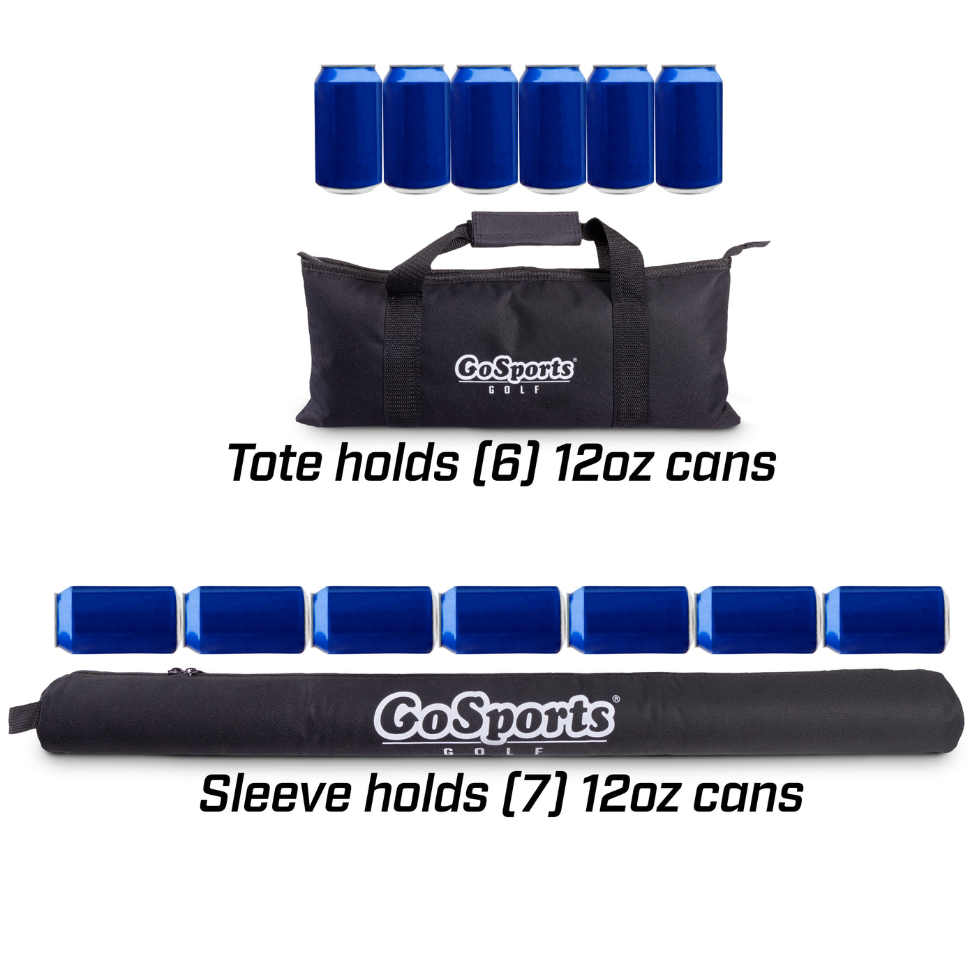 Upgraded Golf Beer Sleeve with 6 Ice Pucks- 7 Cans Golf Beer Cooler Bag  Golf Beer Sleeve for Golf Bag to Keep Drinks Cold for Hours- Great Golf  Gift
